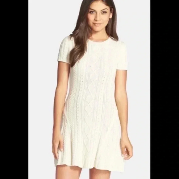 CeCe cable knit cotton blend sweater dress size medium - Picture 1 of 12